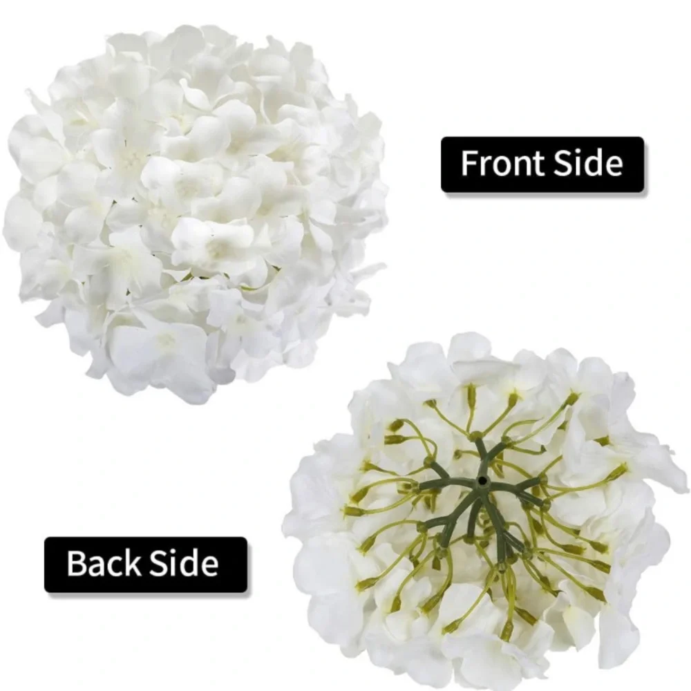 20 Count | White Hydrangeas Dusty Blue Rose Yellow  Bouquet Centerpiece Wedding